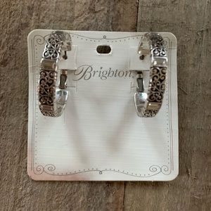 Brighton 1” silver hoop earrings